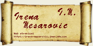 Irena Mesarović vizit kartica